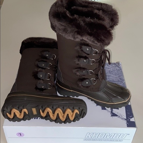 Khombu Nordic Winter Faux Fur Lined Winter Boots